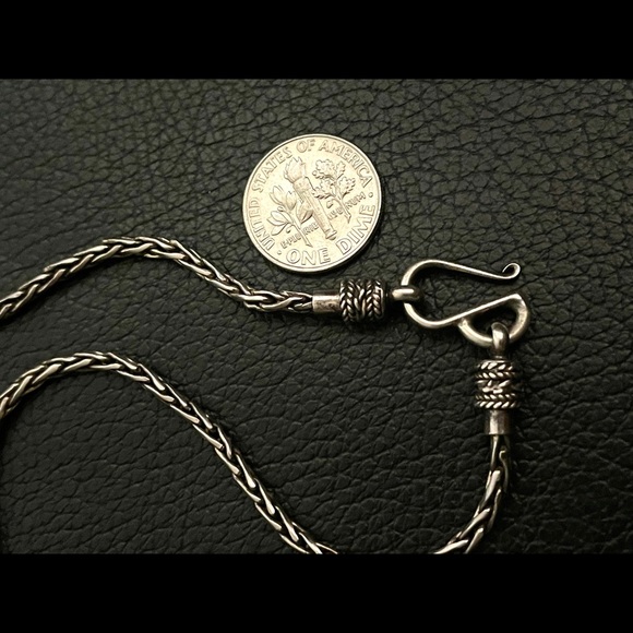 Sterling Silver .925 Byzantine Style Necklace - Picture 4 of 5